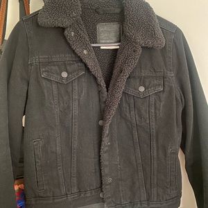 Black Sherpa Levis Jacket